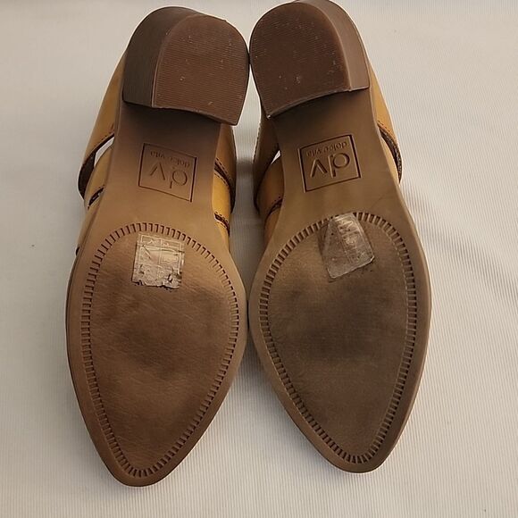 DV By Dolce Vita Juicy Cognac Pointy Toe Slip On Heeled Mules size 7.5 - Picture 8 of 10